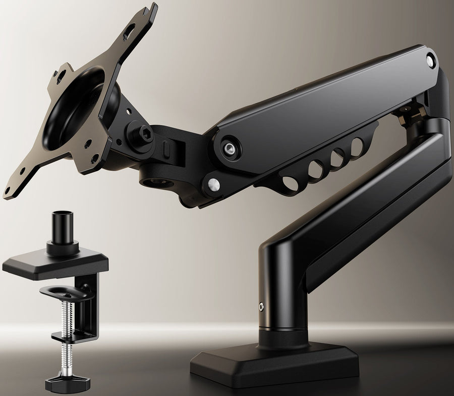 OdinLake monitor arm with mounting plate and desk clamp visible