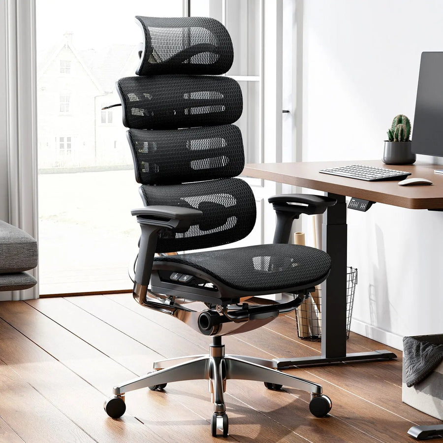 OdinLake O2 ergonomic office chair in a home office with the backrest slightly reclined