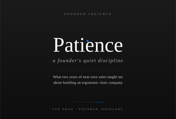 OdinLake founder insights cover - Patience: a founder's quiet discipline