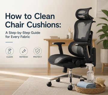 Ergonomic chair cushion cleaning